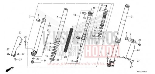 GABEL, VORNE CRF450RN de 2022